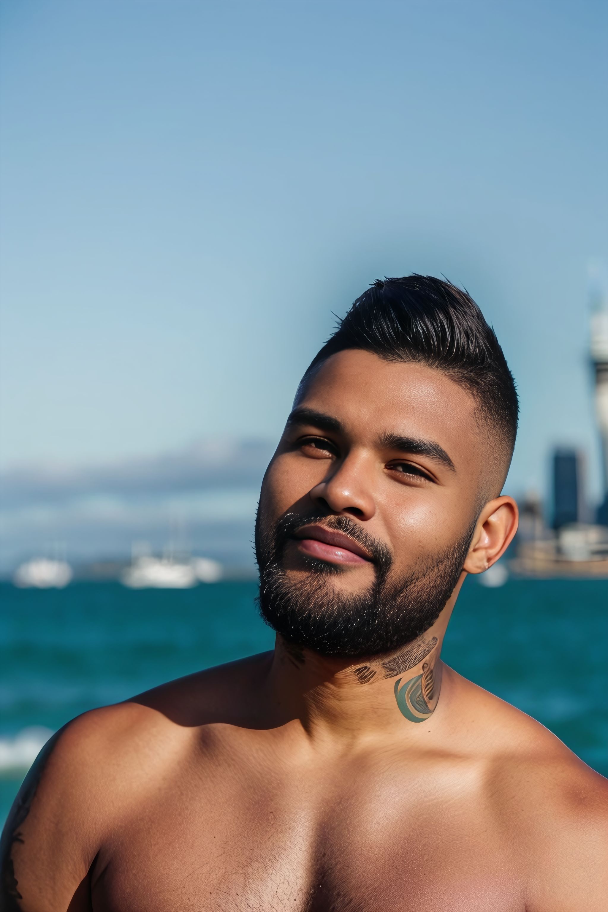 Portrait generated with Stable Diffusion.